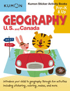 Geography U.S. and Canada Sticker Activity Book by Kumon