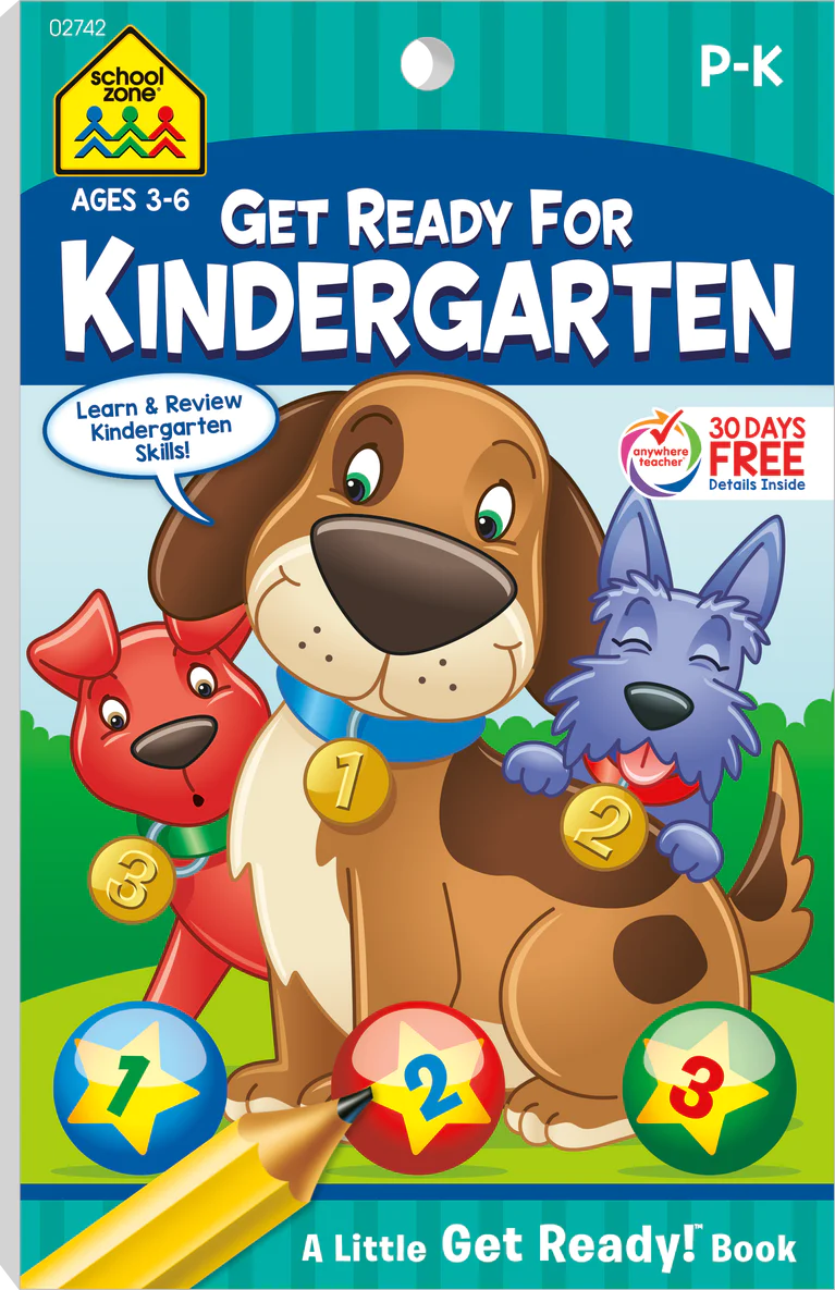Get Ready For Kindergarten Grades P-K Workbook-by-School Zone