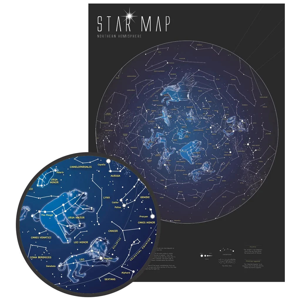 Glow in the Dark Star Map-by-Waypoint Geographic