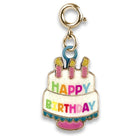 Gold Birthday Cake Charm by Charm It