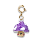 Gold Glitter Mushroom Charm by Charm It