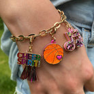 Gold Glitter Music Note Charm by Charm It 1