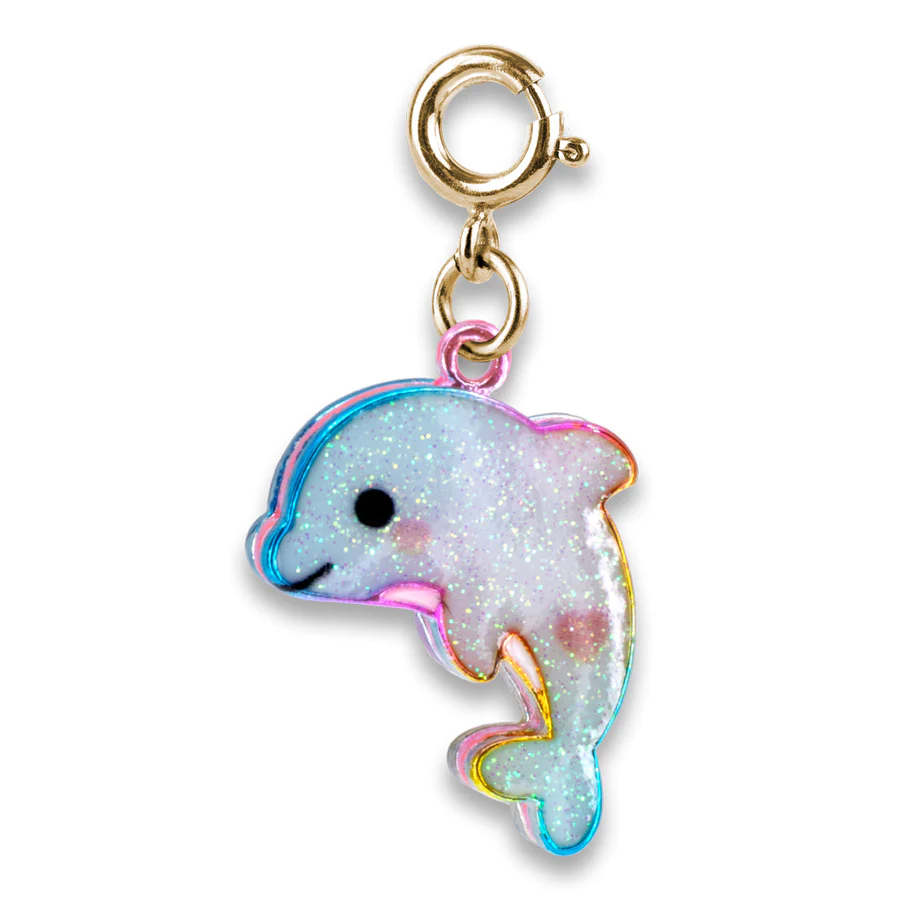 Gold Glitter Tie-Dye Dolphin Charm-by-Charm It