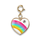 Gold Puffed Rainbow Heart Charm-by-Charm It