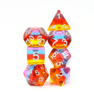 Golden Time RPG Dice Set Rainbow Stripe by Foam Brain Games 1