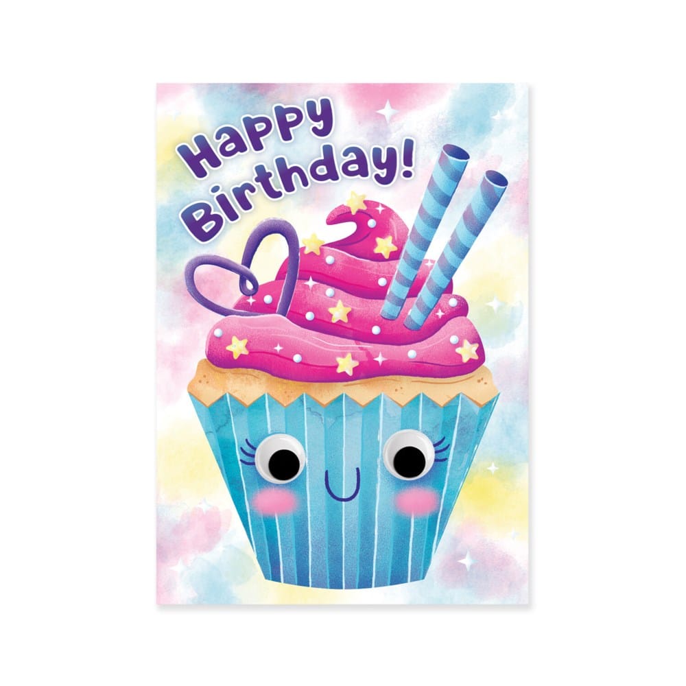 Googly Eyes Cupcake Birthday Card by Peaceable Kingdom
