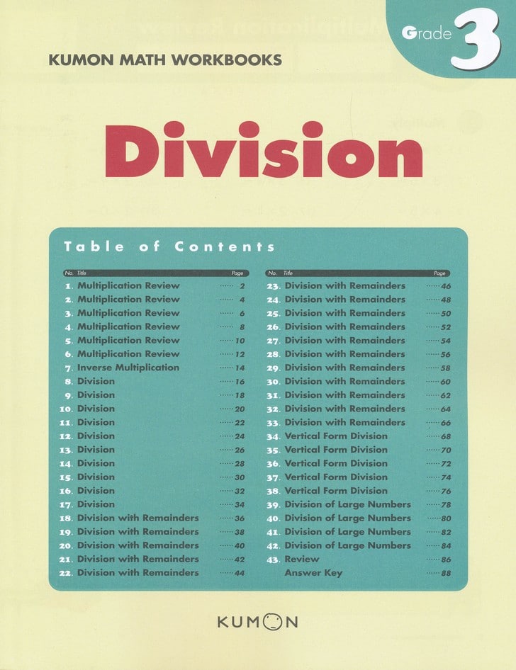 Grade 3 Division by Kumon 1
