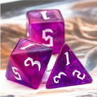 Gravity Elemental RPG Dice Set PinkPurple Shimmer by Foam Brain Games 1