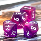 Gravity Elemental RPG Dice Set PinkPurple Shimmer by Foam Brain Games 2