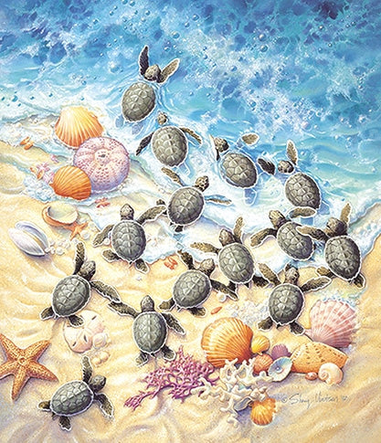 Green Turtle Hatchlings Puzzle by Sunsout