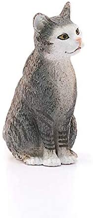 Grey Sitting Cat Figure by Schliech 4