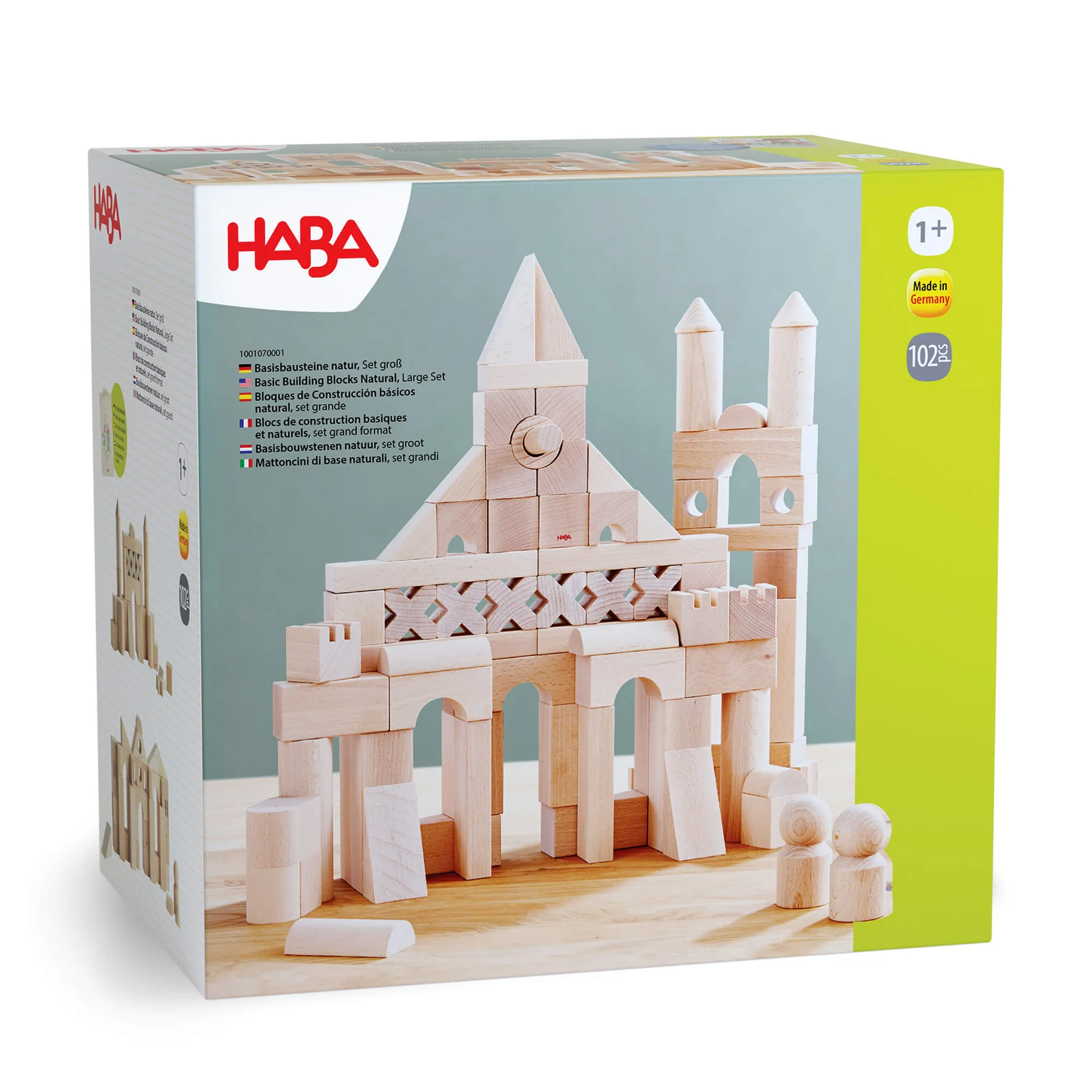 Basic Building Blocks 102pc Extra Large Wooden Starter Set by Haba
