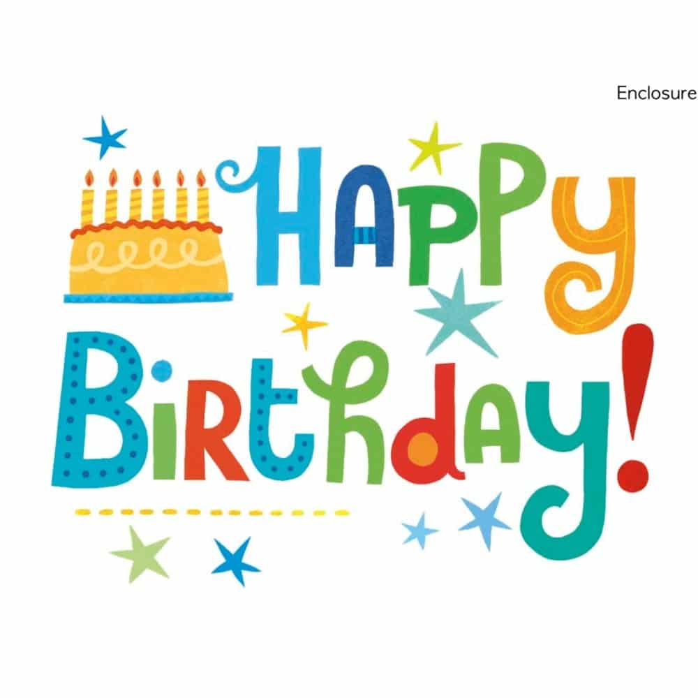 Happy Birthday Enclosure Card by Peaceable Kingdom