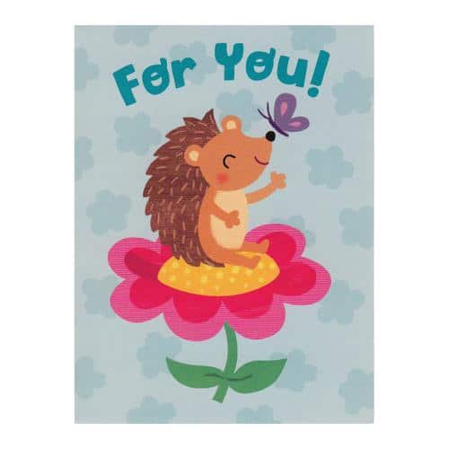 Hedge Hog Blank Enclosure Card by Peaceable Kingdom