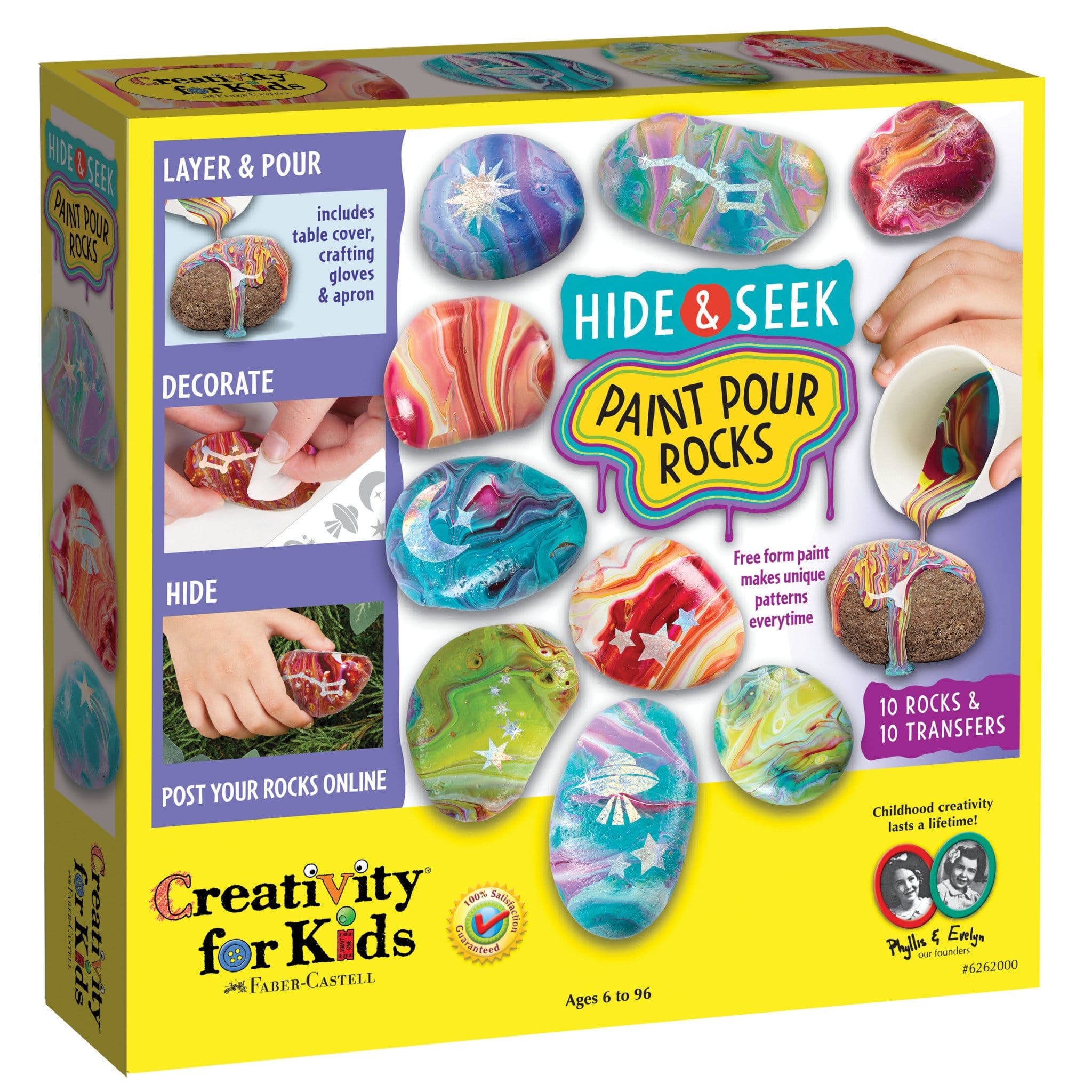Hide Seek Paint Pour Rocks by Creativity for Kids