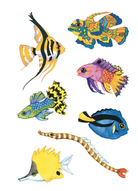 Glitter Tropical Fish Stickers by Dover Publications