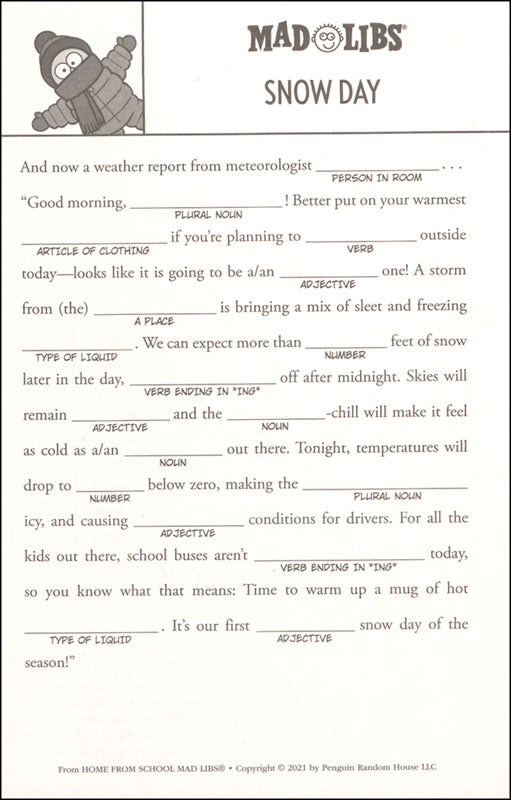 Home from School Mad Libs by Penguin Random House 1