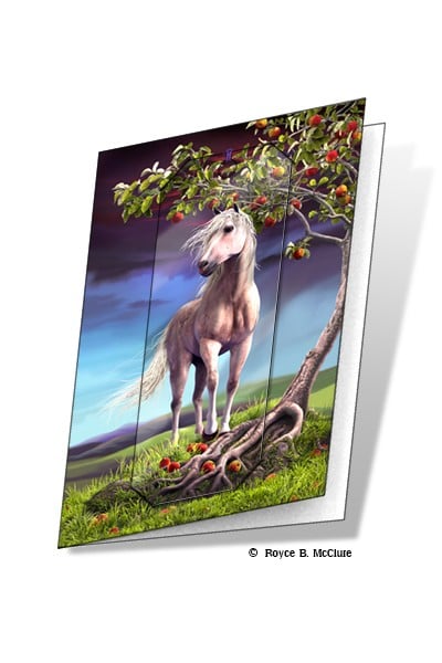 Horse Heaven 3D Card with Bookmark by Artgame