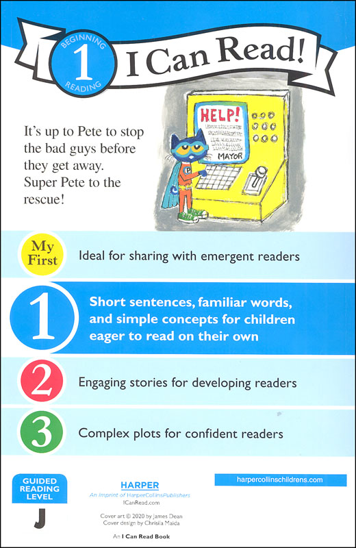 I Can Read Level 1 Pete the Cat Super Pete by Harper Collins 1