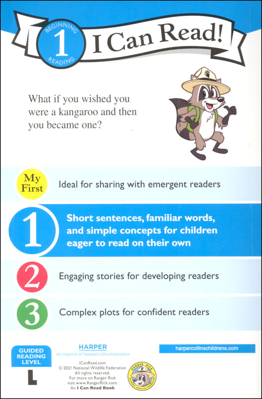 I Can Read Level 1 Ranger Rick I Wish I Was a Kangaroo by Harper Collins 1