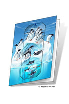 Iceberg Penguin 3D Card with Bookmark by Artgame