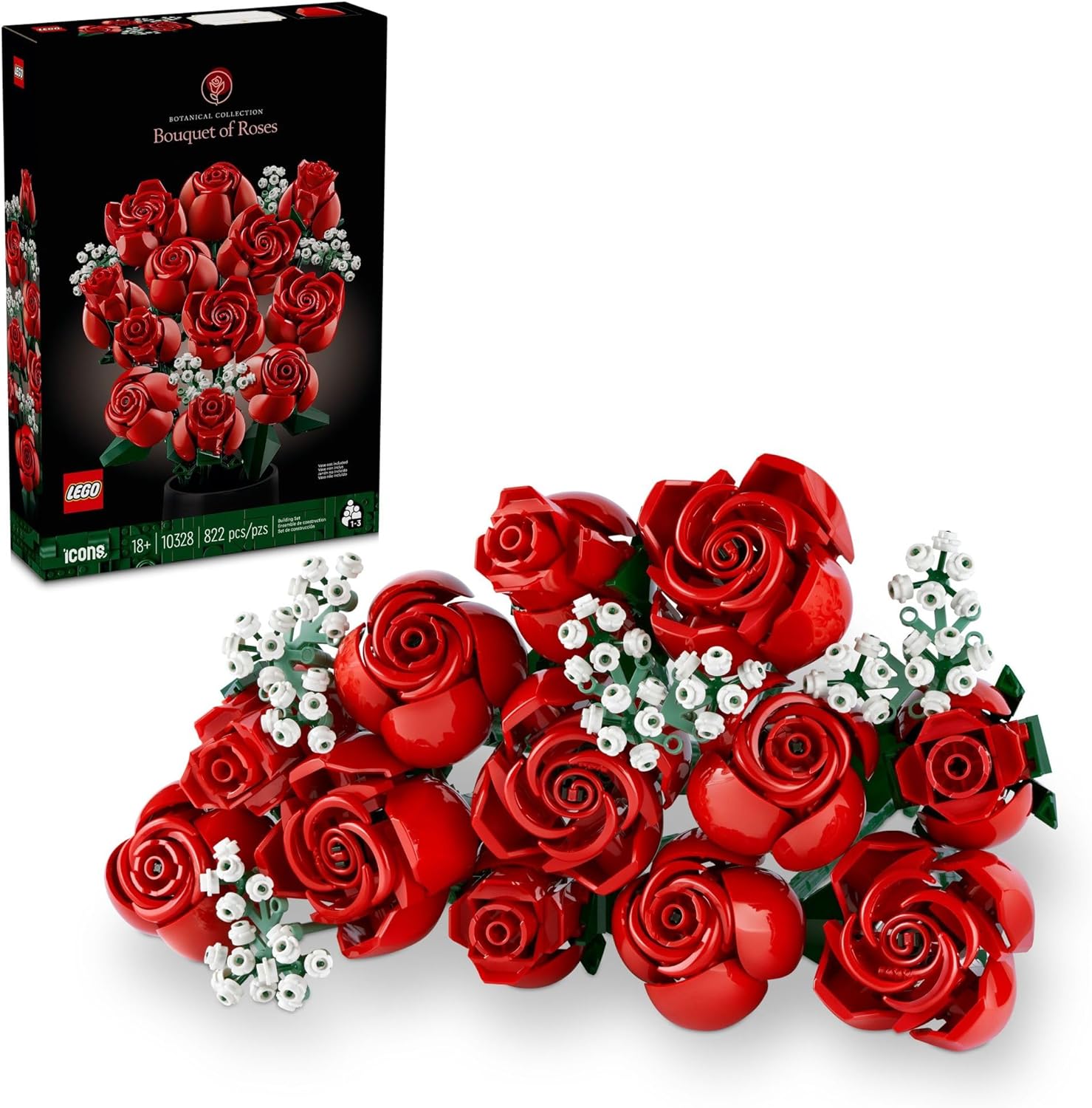 Icons Bouquet of Roses-by-Lego
