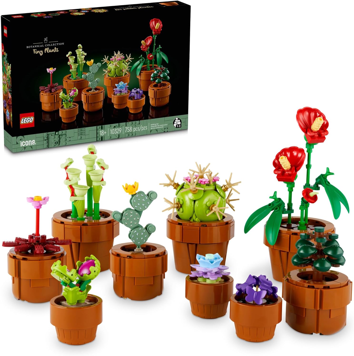 Icons Tiny Plants Building Set-by-Lego