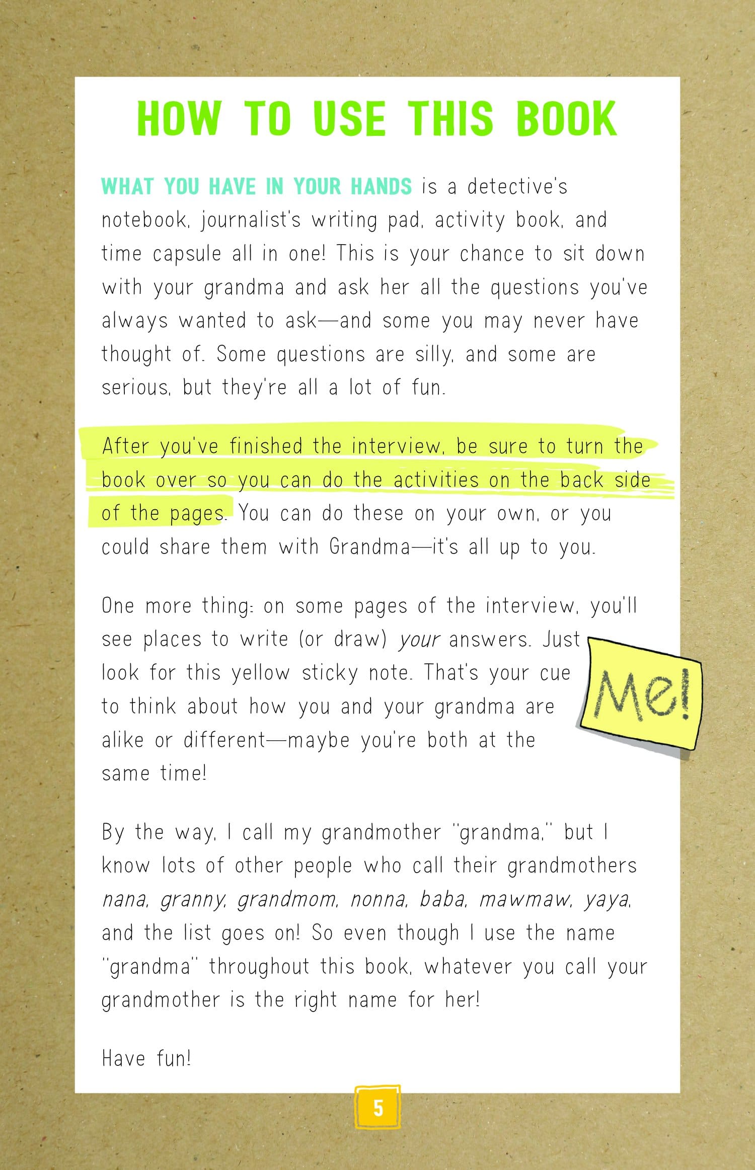 Interview with My Grandma An Interactive Journal to Investigate Our Family History by Castle Point BOoks 2