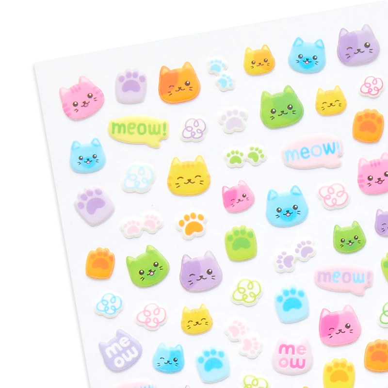 Itsy Bitsy Colorful Cats Stickers by Ooly 2