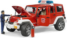 Jeep Rubicon Fire Rescue Vehicle with Fireman by Bruder 1