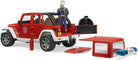Jeep Rubicon Fire Rescue Vehicle with Fireman by Bruder 3