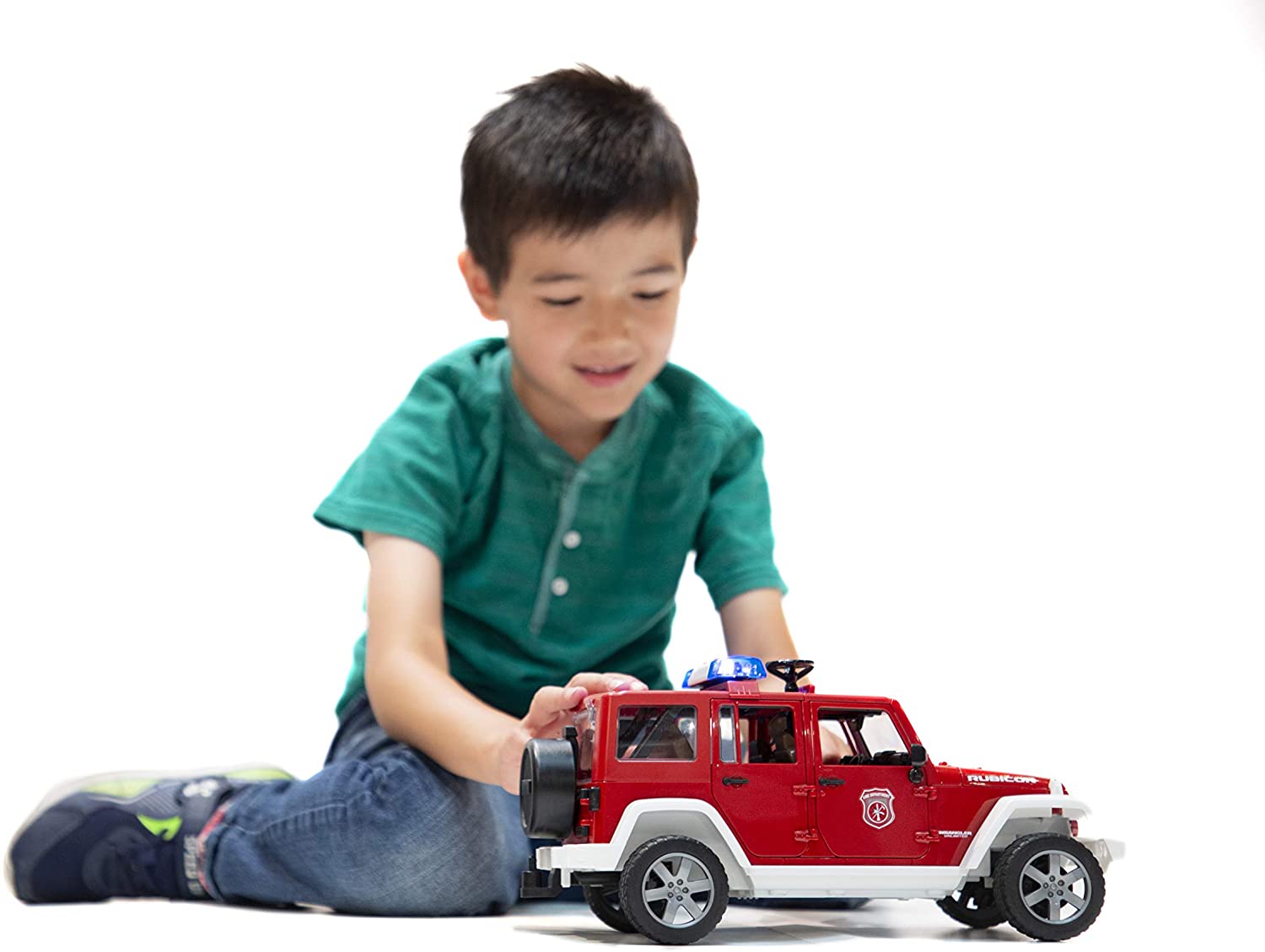 Jeep Rubicon Fire Rescue Vehicle with Fireman by Bruder 6