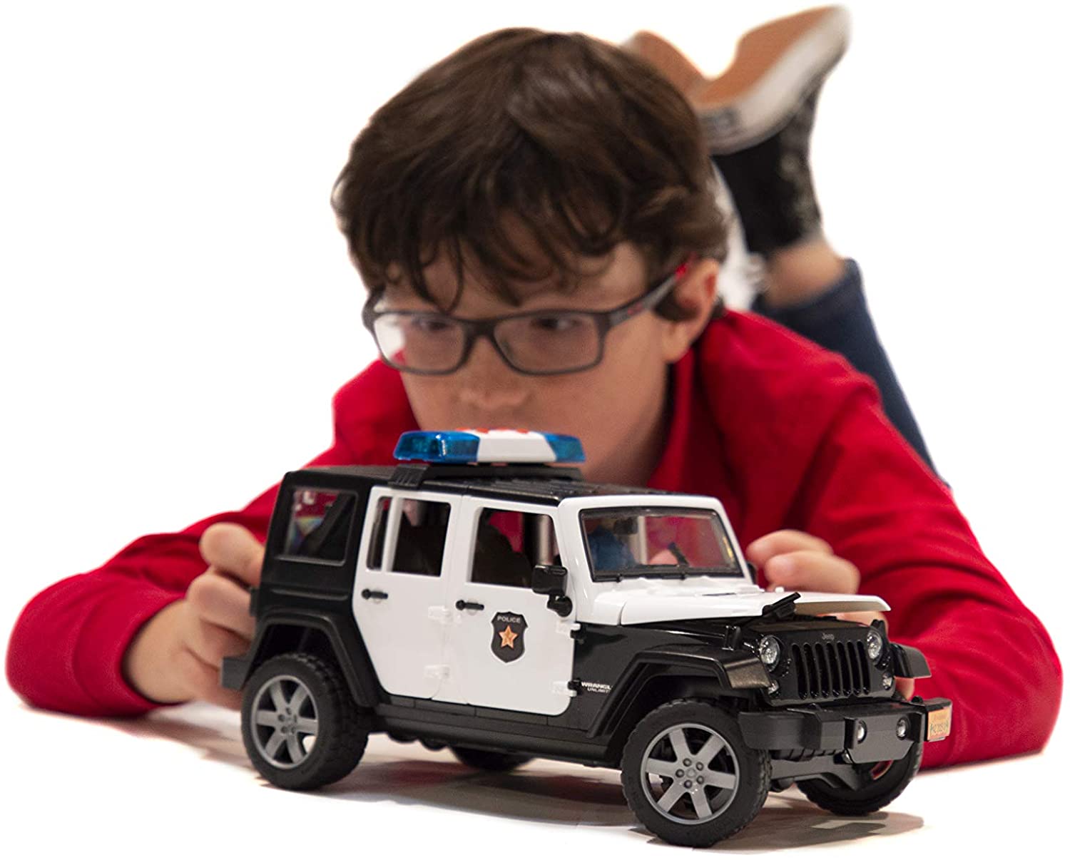 Jeep Rubicon Police Car with Policeman by Bruder 2