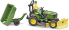 John Deere Lawn Tractor with Gardner by Bruder 1