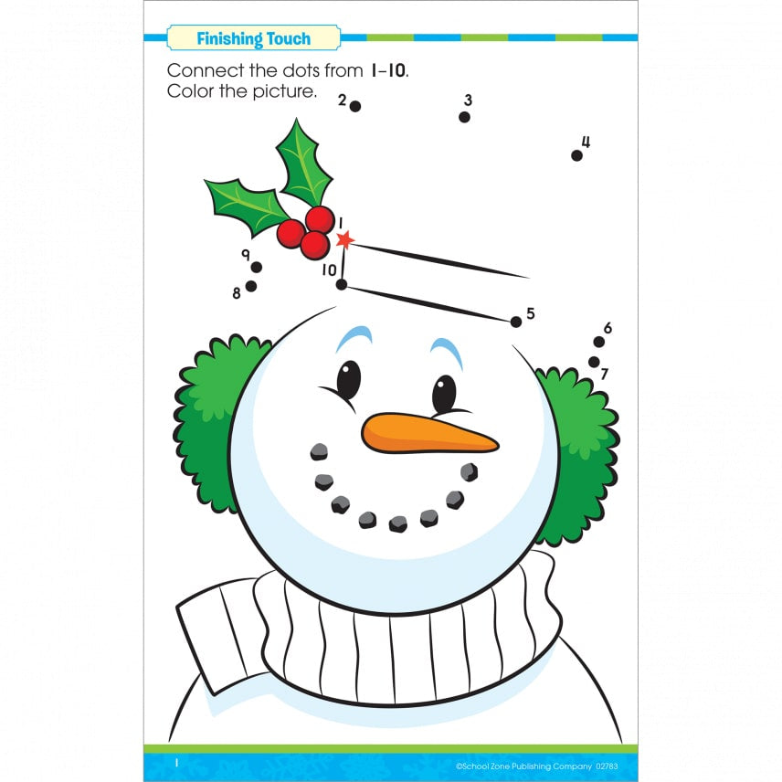 Jolly Dot to Dots Holiday Workbooks by School Zone 1