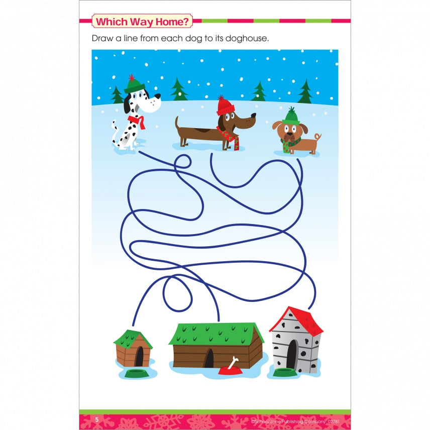 Jolly Mazes Holiday Workbook by School Zone 2