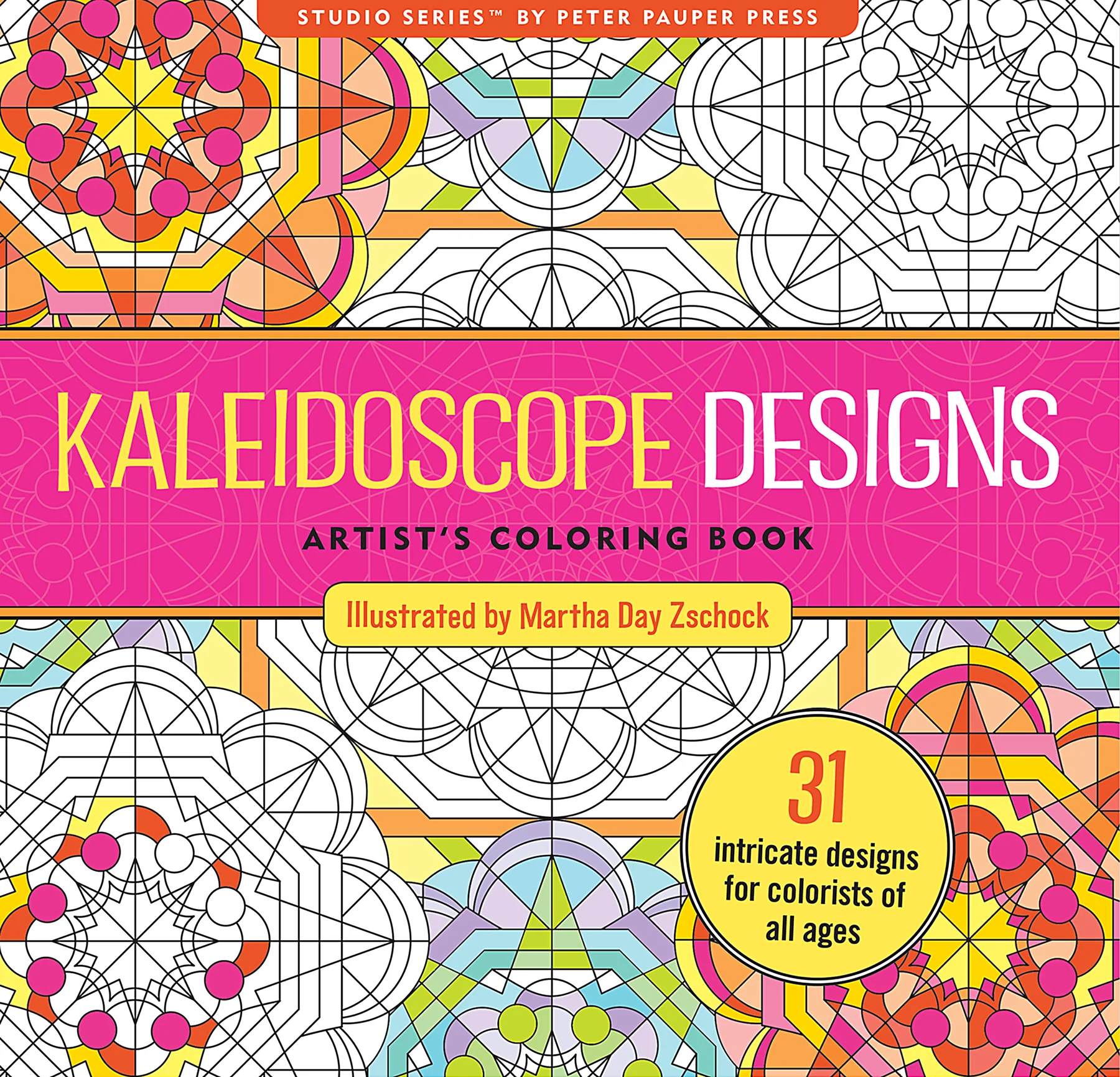 Kaleidoscope Designs Artist's Coloring Book-by-Peter Pauper Press