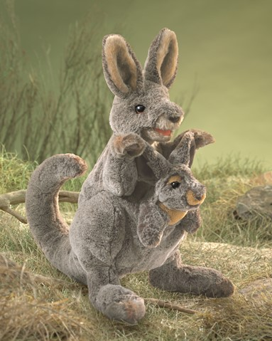 Kangaroo with Joey Puppet by Folkmanis 3