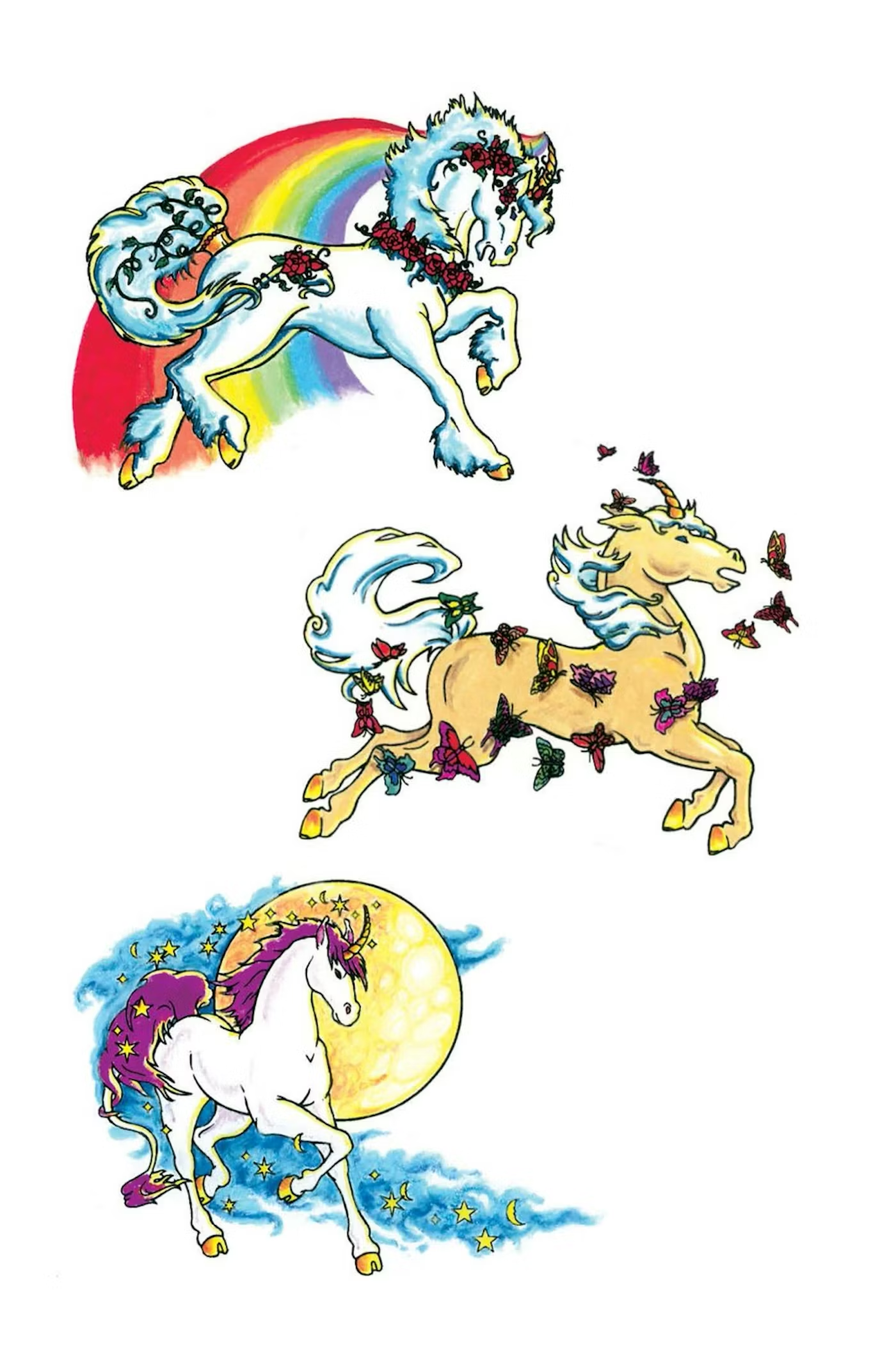 Glitter Tattoos Unicorns by Dover Publications