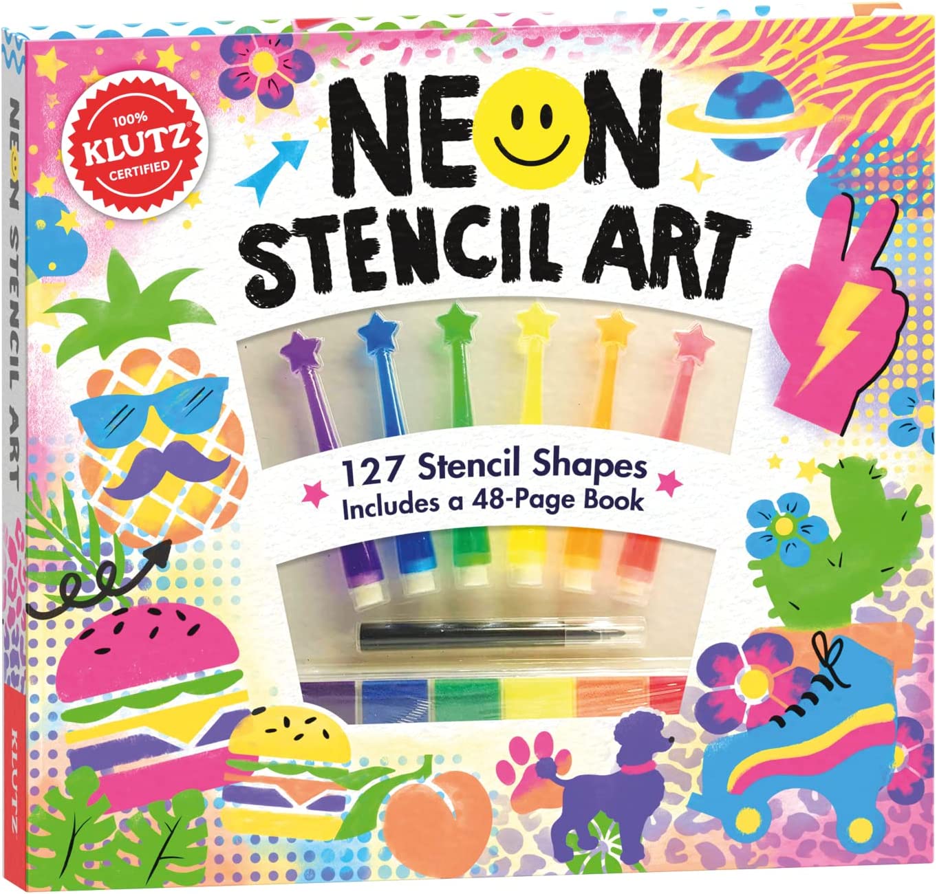 Klutz Neon Stencil Art Craft Kit-by-Klutz