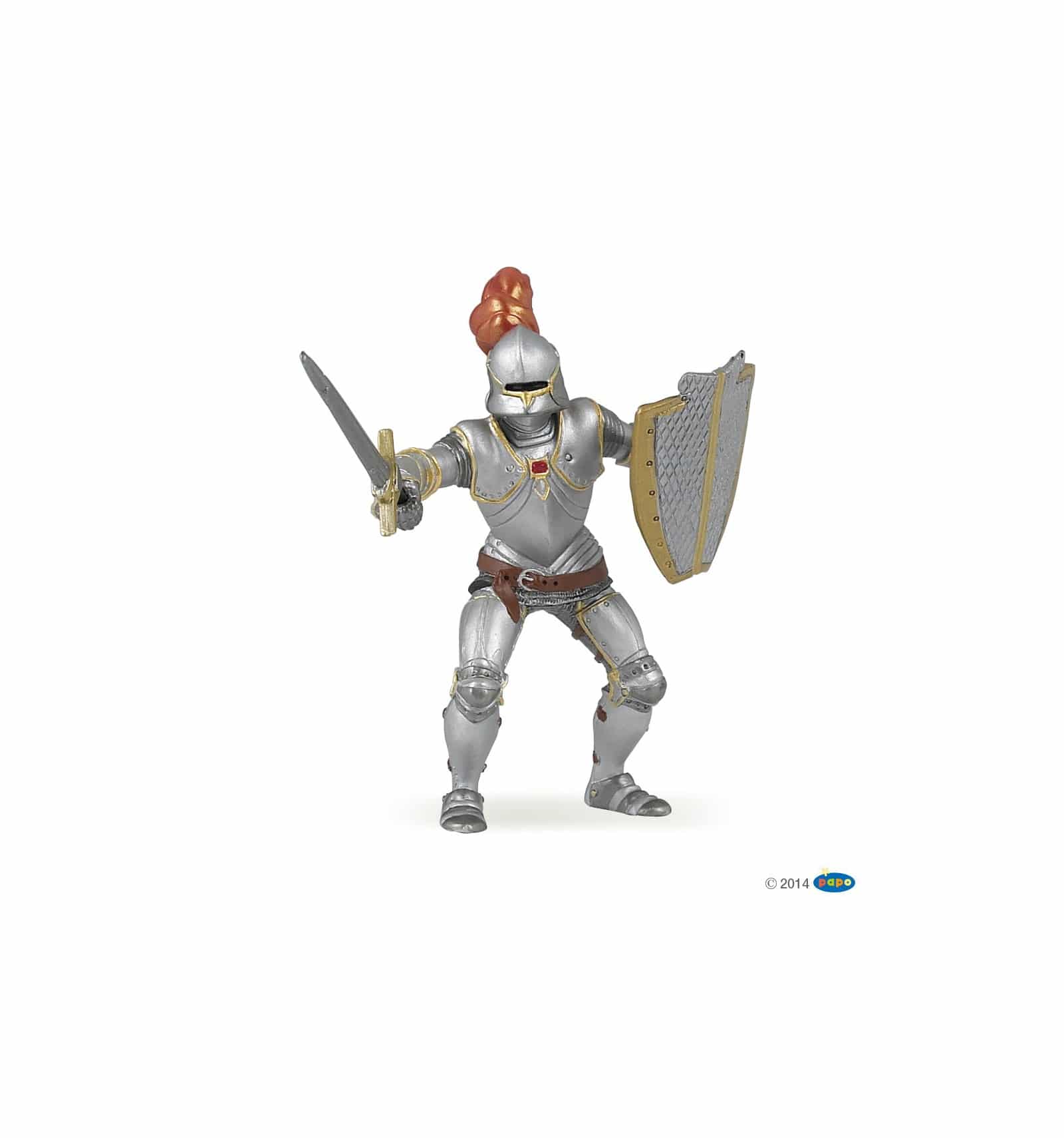 Knight in Armor with Red Feather by Papo