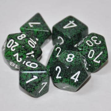 Koplow Green Elemental Recon 7pc Dice Set by Koplow