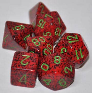 Koplow Red Elemental Strawberry 7pc Dice Set by Koplow