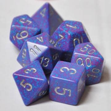 Koplow Silver Tetra Elemental 7pc Dice Set by Koplow