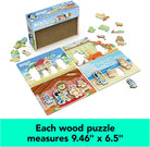 Bluey Wooden Puzzles 4-Pack by Gund