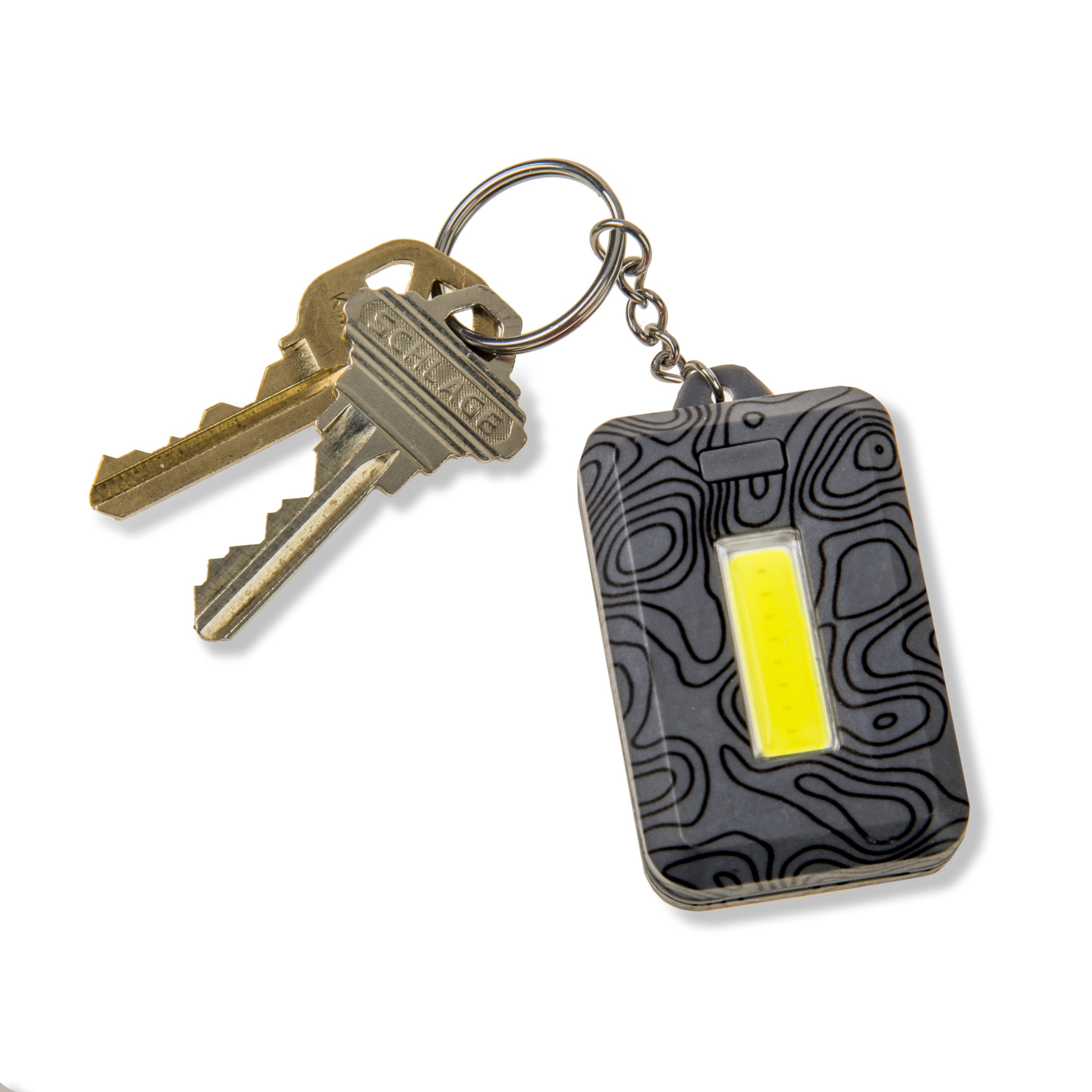 LED Keychain Flashlight Stainless Steel Keyring 3 Settings Gray by Carson 1