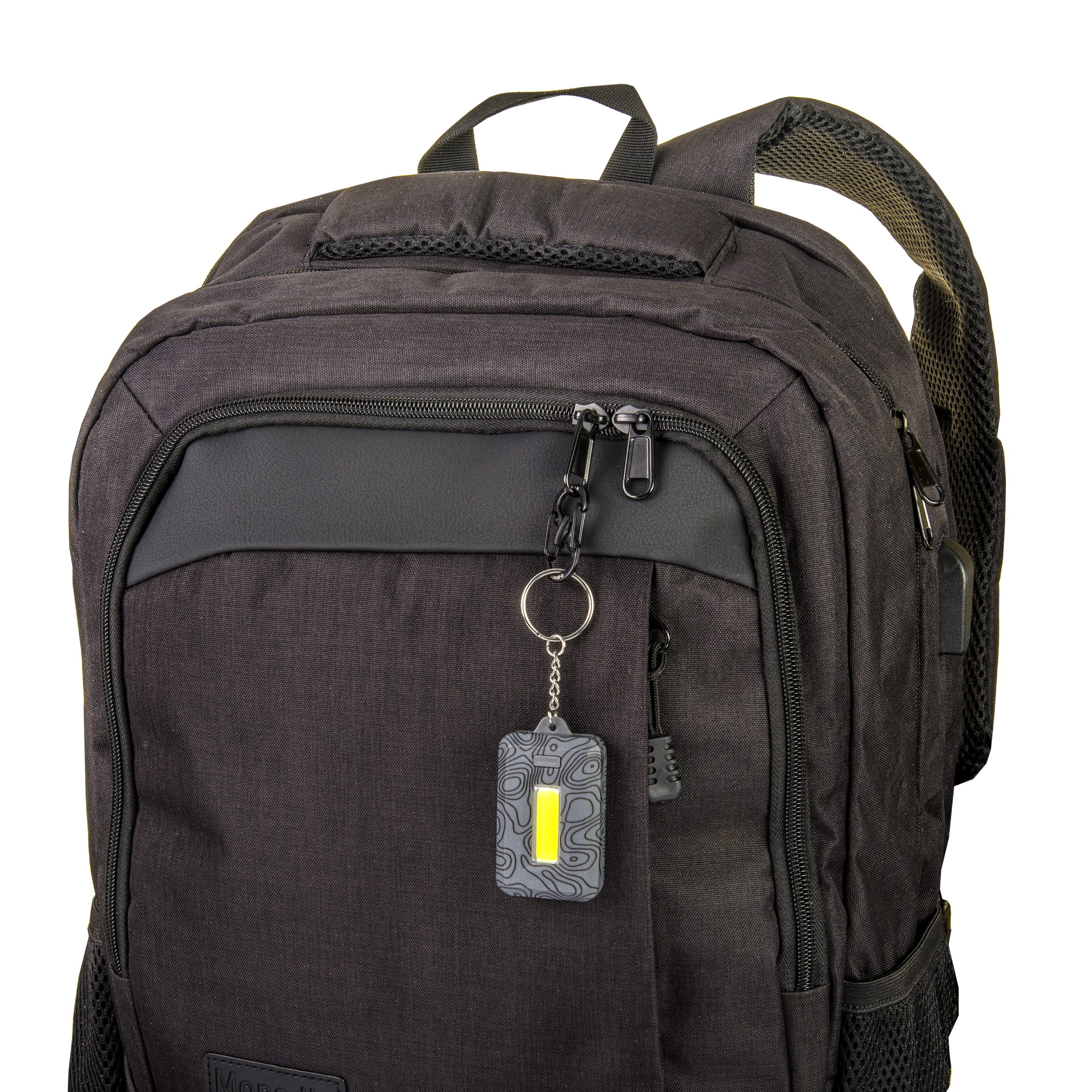 LED Keychain Flashlight Stainless Steel Keyring 3 Settings Gray by Carson 5