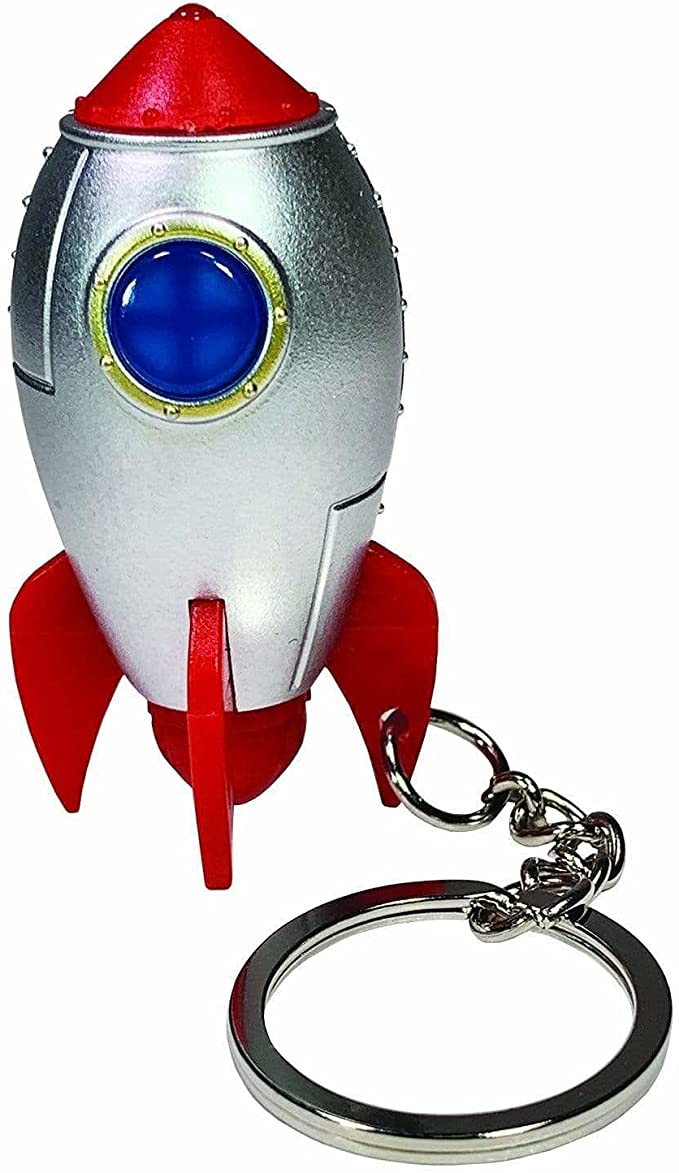 LED Rocket Keychain with Sound by Streamline