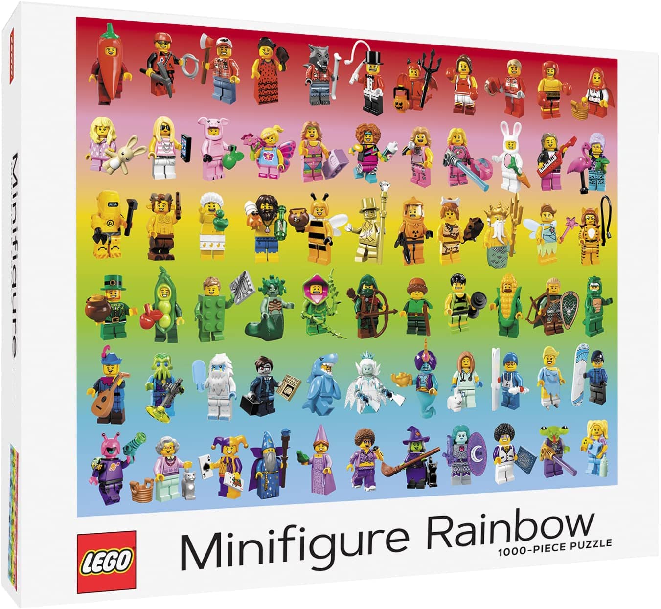 LEGO Minifigure Rainbow 1000pc Puzzle by Chronicle Books