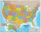 Laminated US Map by Round World